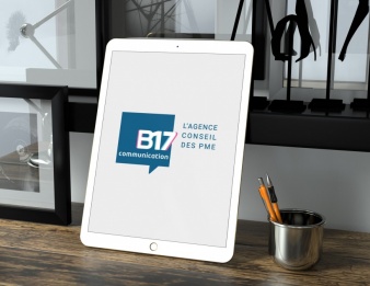 Illustration nouveau logo de B17 Communication, l'agence conseil des PME